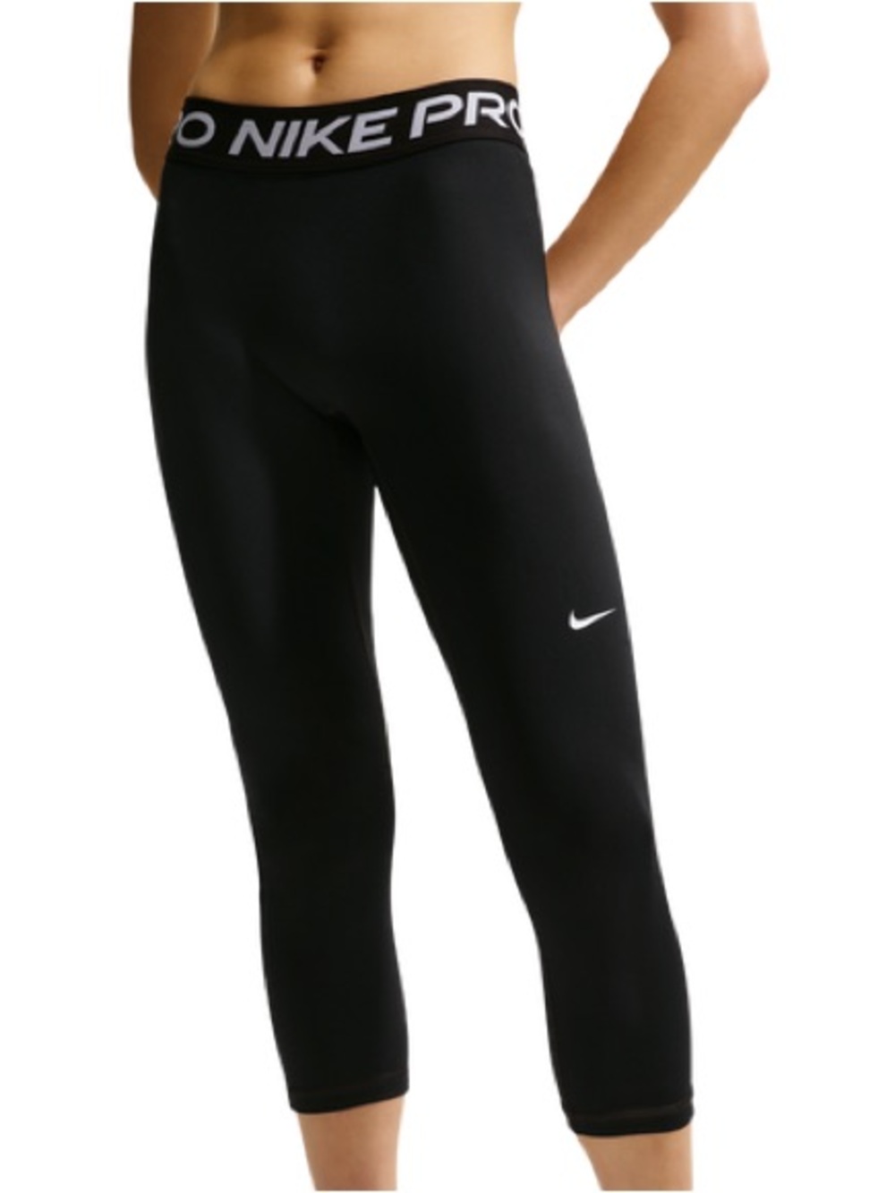 Nike Pro Dri-Fit Black Crop Leggings Workout Yoga Pants Women's Size M